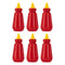 REGENT PLASTIC TEAR DROP SAUCE BOTTLE RED 6 PACK,  (250ML)