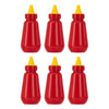 REGENT PLASTIC TEAR DROP SAUCE BOTTLE RED 6 PACK,  (250ML)