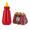 REGENT PLASTIC TEAR DROP SAUCE BOTTLE RED 6 PACK,  (250ML)