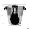 BAR BUTLER ICE BUCKET WITH KNOB HANDLES ST STEEL, 1LT (135X140MM DIA)