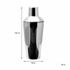 BAR BUTLER COCKTAIL SHAKER TAPERED ST STEEL, 700ML (90MM DIAX250MM)