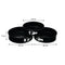 REGENT BAKEWARE SPRINGFORM ROUND NON STICK CAKE PANS 3PC SET, (240/260/280MM DIA x 70MM)