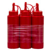 REGENT ROUND PLASTIC SAUCE BOTTLE RED 6 PACK, 250ML (50MM DIAX180MM)