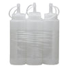 REGENT ROUND PLASTIC SAUCE BOTTLE WHITE 6 PACK, 250ML (50MM DIAX180MM)