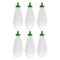 REGENT PLASTIC FLAT SQUEEZE BOTTLE NATURAL WITH GREEN WITCH HAT CAP 6 PACK, 500ML (140X80X215MM)