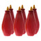 REGENT PLASTIC FLAT SQUEEZE BOTTLE RED WITH WITCH HAT CAP 6 PACK, (500ML)