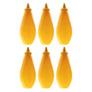 REGENT PLASTIC FLAT SQUEEZE BOTTLE YELLOW WITH WITCH HAT CAP 6 PACK, (500ML)