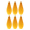 REGENT PLASTIC FLAT SQUEEZE BOTTLE YELLOW WITH WITCH HAT CAP 6 PACK, (500ML)