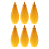 REGENT PLASTIC FLAT SQUEEZE BOTTLE YELLOW WITH WITCH HAT CAP 6 PACK, (500ML)