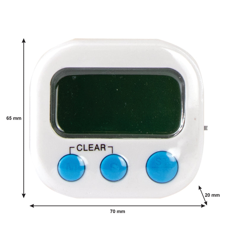 REGENT KITCHEN TIMER DIGITAL ABS WHITE, (70X65X20MM)