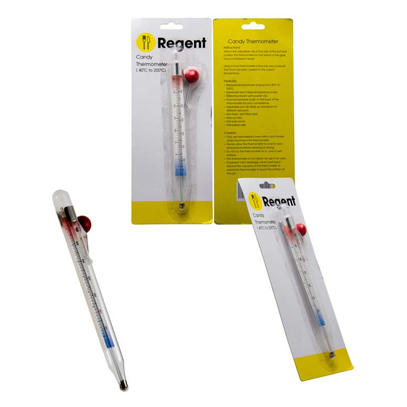 REGENT CANDY THERMOMETER 0 DEG. C TO +200 DEG. C (210X18MM DIA)