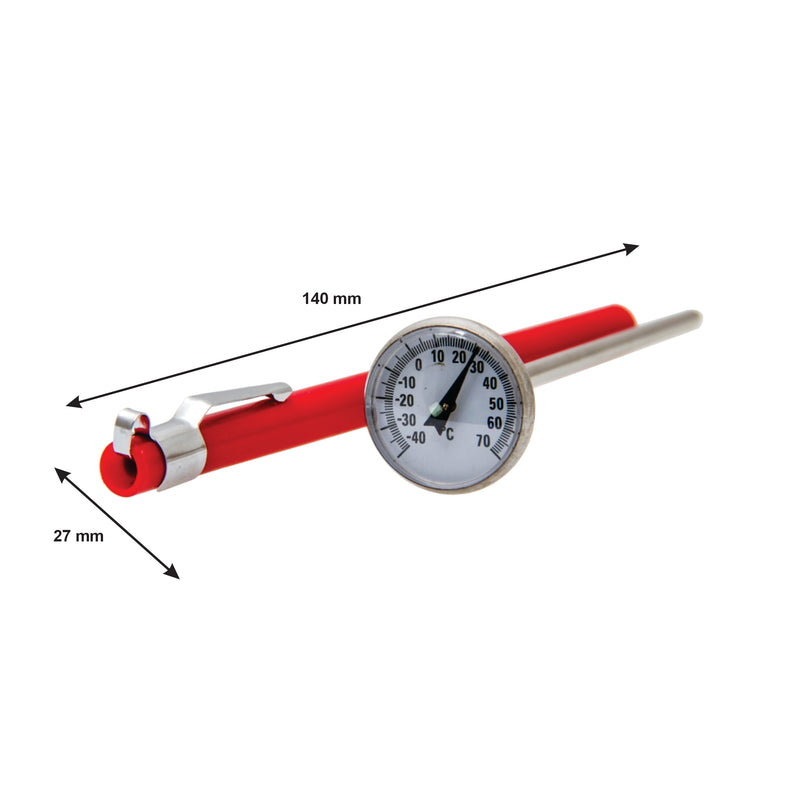 REGENT POCKET THERMOMETER -40 DEG. C TO +70 DEG. C, (25.4MM DIAX130MM)