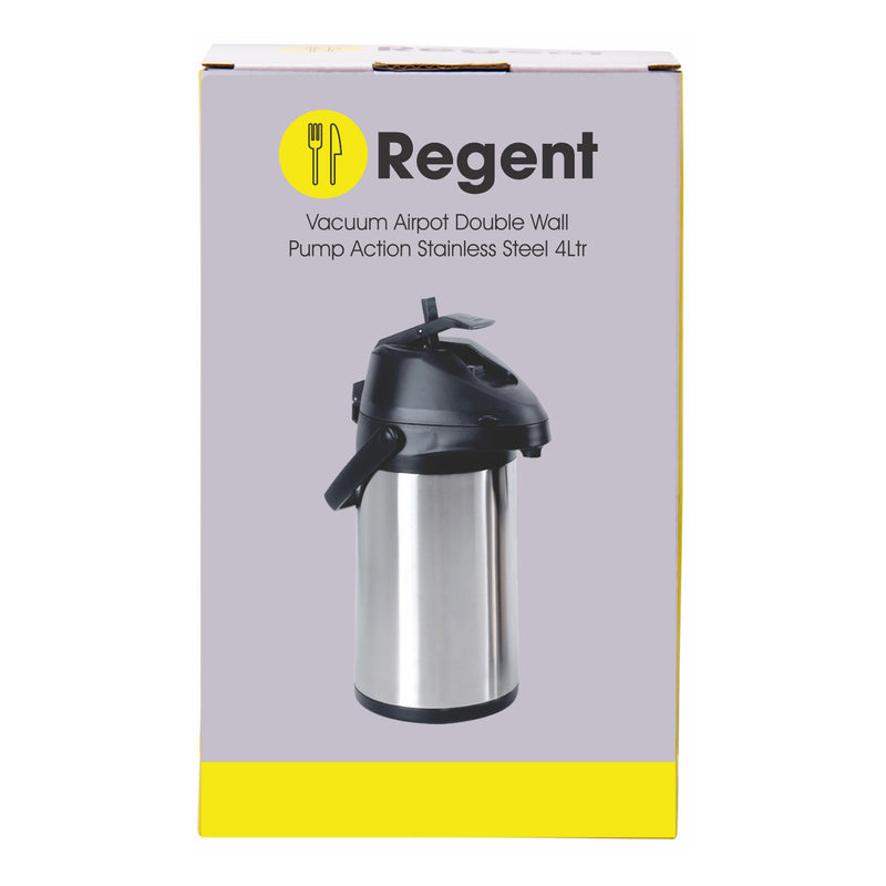 REGENT VACUUM AIRPOT DOUBLE WALL PUMP ACTION ST STEEL, (4LT)