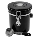 REGENT COFFEE AIRTIGHT STORAGE CANISTER STAINLESS STEEL BLACK, 1.5LT (130MM DIAX150MM)