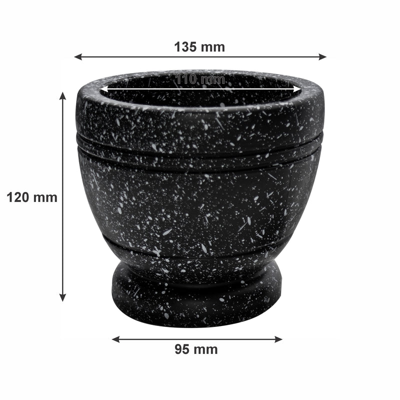 REGENT KITCHEN MORTAR AND PESTLE PLASTIC, (120X135MM DIA l 195X40MM DIA)