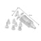 REGENT BAKEWARE ICING SYRINGE 8 PIECE SET, (180MMX45MM DIA)