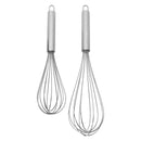 REGENT BAKEWARE WHISKS STAINLESS STEEL 2 PIECE SET, (250X60MM DIA l 300X70MM DIA)