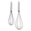 REGENT BAKEWARE WHISKS STAINLESS STEEL 2 PIECE SET, (250X60MM DIA l 300X70MM DIA)