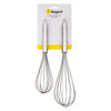 REGENT BAKEWARE WHISKS STAINLESS STEEL 2 PIECE SET, (250X60MM DIA l 300X70MM DIA)