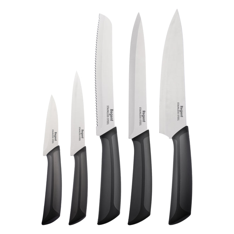 REGENT KITCHEN PREMIUM CHEF KNIFE WITH BLACK AND GREY HANDLE, (325X30MM)