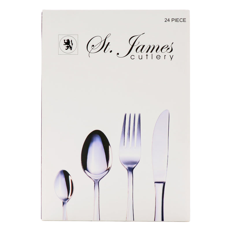 ST. JAMES CUTLERY KENSINGTON 24 PIECE SET IN CARDBOARD GIFT BOX