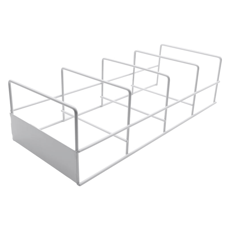 REGENT BOWL STORAGE RACK POWDER COATED WHITE 4 SLOT, (380X150X100MM)