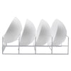 REGENT BOWL STORAGE RACK POWDER COATED WHITE 4 SLOT, (380X150X100MM)