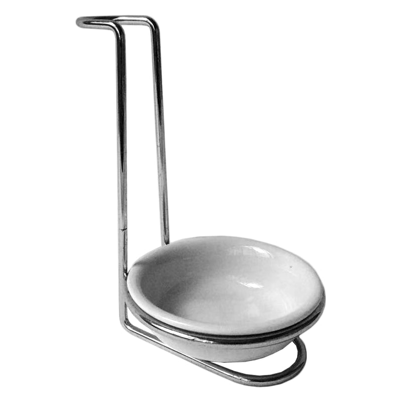 REGENT KITCHEN SPOON REST CHROME STAND WITH CERAMIC BOWL, (110X110X175MM)