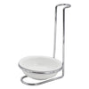 REGENT KITCHEN SPOON REST CHROME STAND WITH CERAMIC BOWL, (110X110X175MM)