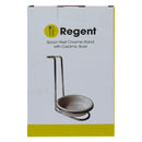 REGENT KITCHEN SPOON REST CHROME STAND WITH CERAMIC BOWL, (110X110X175MM)