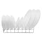 REGENT PLATE/BOWL STORAGE RACK POWDER COATED WHITE 8 SLOT, (380X150X100MM)