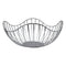 REGENT CHROME ROUND WIRE FREE-FORM BREAD/FRUIT BASKET LARGE, (285X285X130MM)