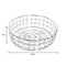 REGENT CHROME ROUND WIRE BREAD BASKET LARGE (254MM DIAX75MM)