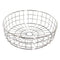 REGENT CHROME ROUND WIRE BREAD BASKET LARGE (254MM DIAX75MM)