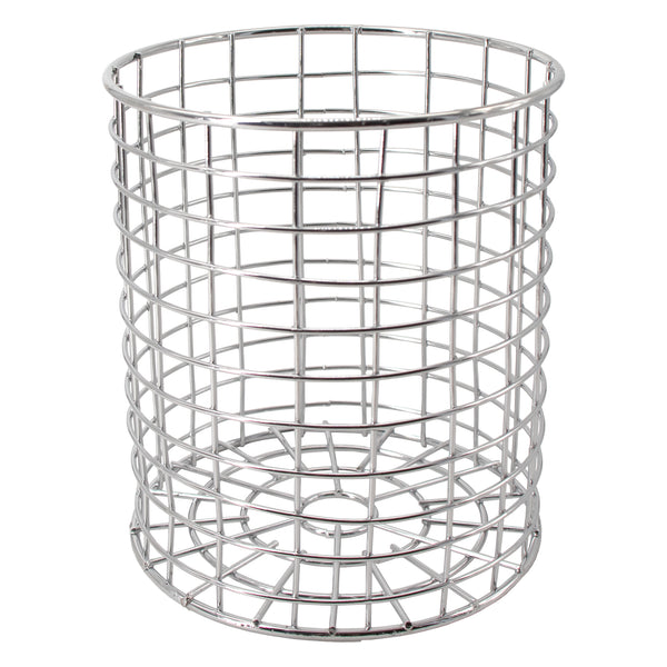 REGENT CHROME ROUND WIRE UTENSIL HOLDER, (150MM DIAX175MM)