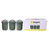 REGENT KITCHEN TEA, COFFEE & SUGAR CANISTERS GREEN WITH GOLD PRINTING 3 PCE SET,  (100MM DIAX160MM)