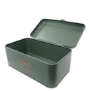 REGENT KITCHEN BREAD TIN GREEN WITH GOLD PRINTING, (335X190X120MM)