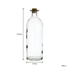 REGENT GLASS BOTTLE WITH CORK LID, 500ML (70MM DIAX210MM)