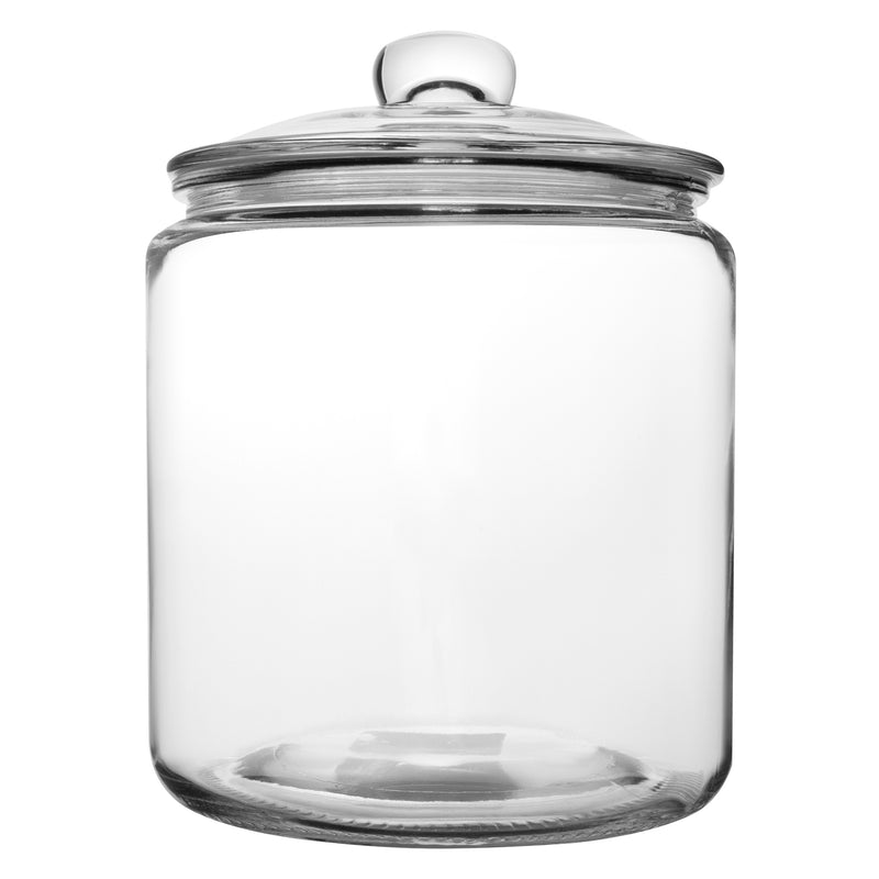 REGENT ROUND GLASS JAR WITH GLASS LID, 4.1LT (250X185MM DIA)