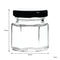 REGENT GLASS HEXAGONAL JAR WITH BLACK LID 12 PACK, 45ML (50X45X45MM)