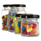 REGENT GLASS HEXAGONAL JAR WITH BLACK LID 12 PACK, 45ML (50X45X45MM)