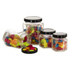 REGENT GLASS HEXAGONAL JAR WITH BLACK LID 12 PACK, 60ML (55X50X50MM)