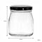 REGENT GLASS ROUND JAR WITH BLACK LID 12 PACK, 180ML (65MM DIAX78MM)