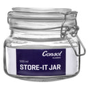 CONSOL STORE-IT JAR WITH CLIP TOP LID, 500ML (100X110X110MM)