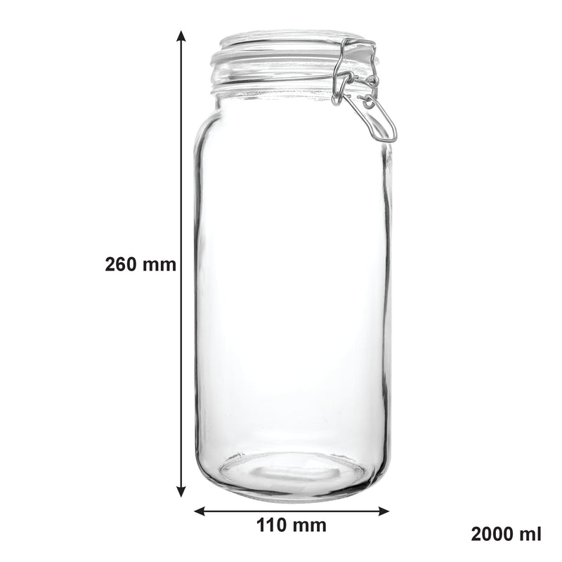 CONSOL STORE-IT JAR WITH CLIP TOP LID, 2LT (260X110X110MM)