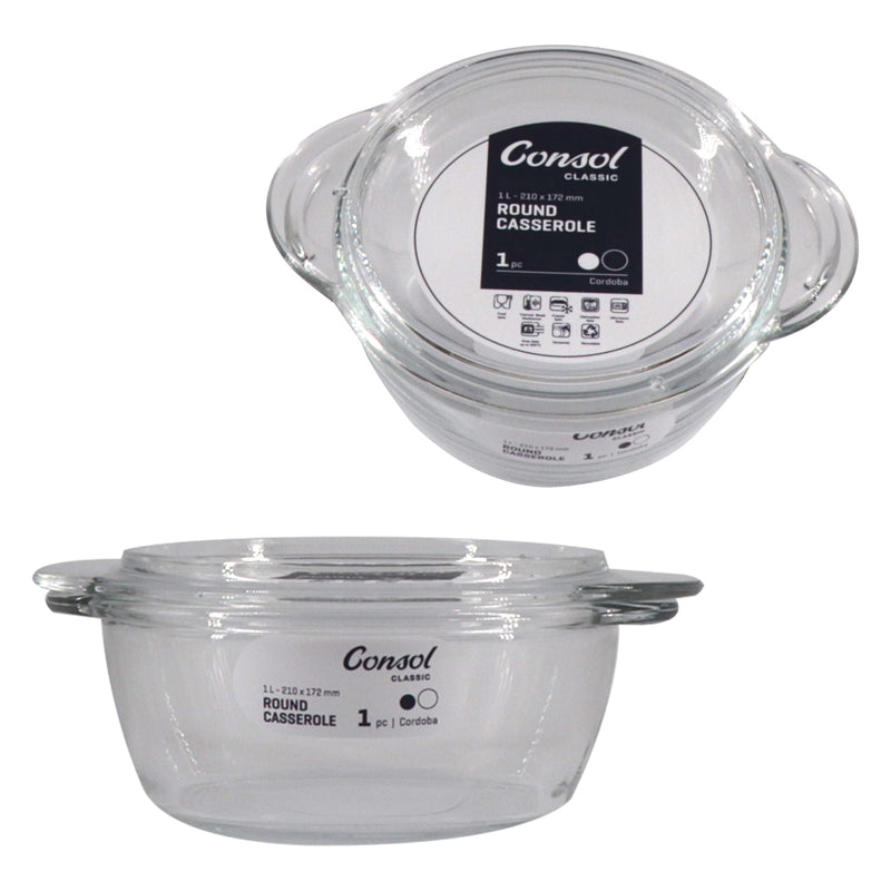 CONSOL CORDOBA ROUND CASSEROLE, 1.4LT (208X178X83MM)