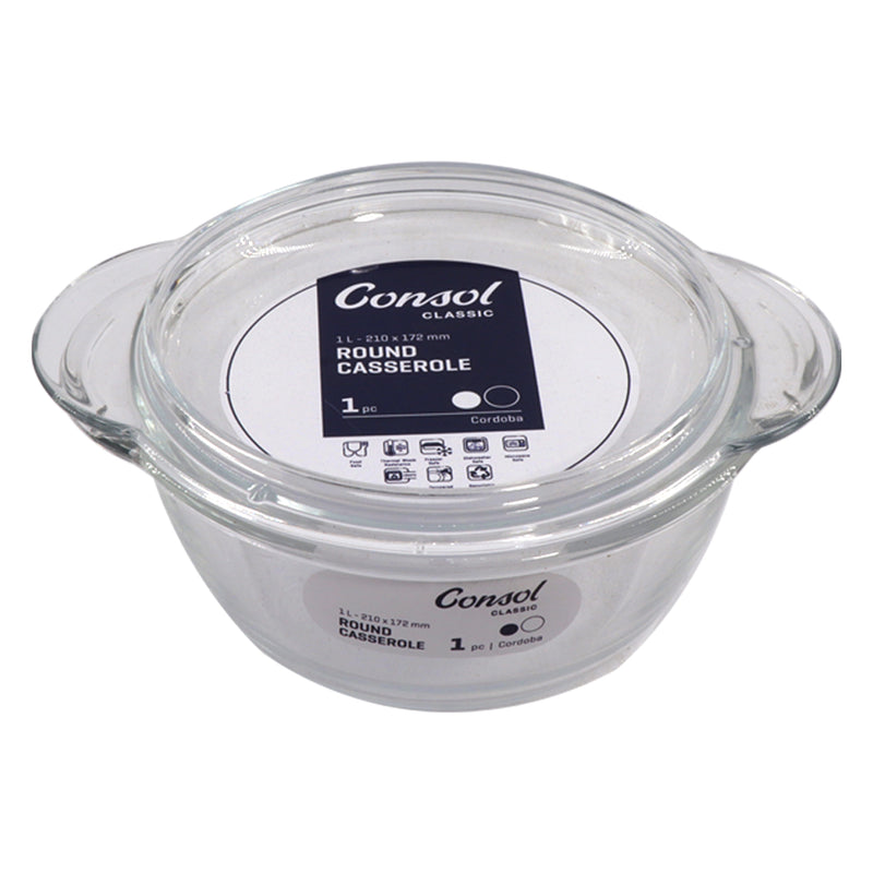 CONSOL CORDOBA ROUND CASSEROLE, 1.4LT (208X178X83MM)