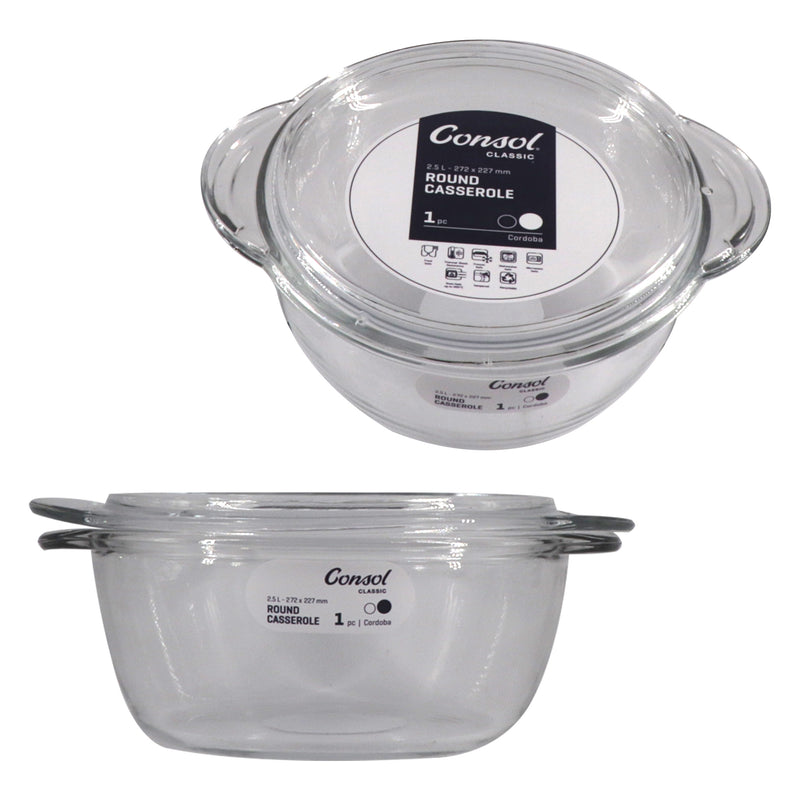 CONSOL CORDOBA ROUND CASSEROLE, 3.1LT (227X272X117MM)