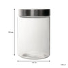 CONSOL CHICAGO CANISTERS WITH ST STEEL LIDS 3 PIECE SET, (170/220/275X115MM DIA)