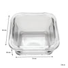 CONSOL SANTORINI 3 CLEAR SQUARE GLASS BOWLS (140ML) ON A BAMBOO SERVING BOARD, (440X105X50MM)